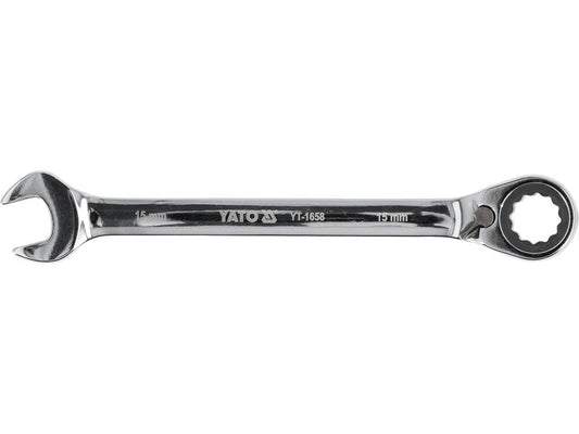 Cheie combinata cu clichet 15mm YT-1658-magazinsculeonline-YATO