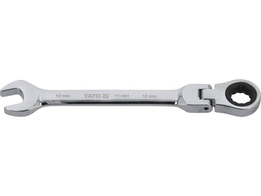 Cheie comb.cu clichet cap flexibil 15mm YT-1681-magazinsculeonline-YATO