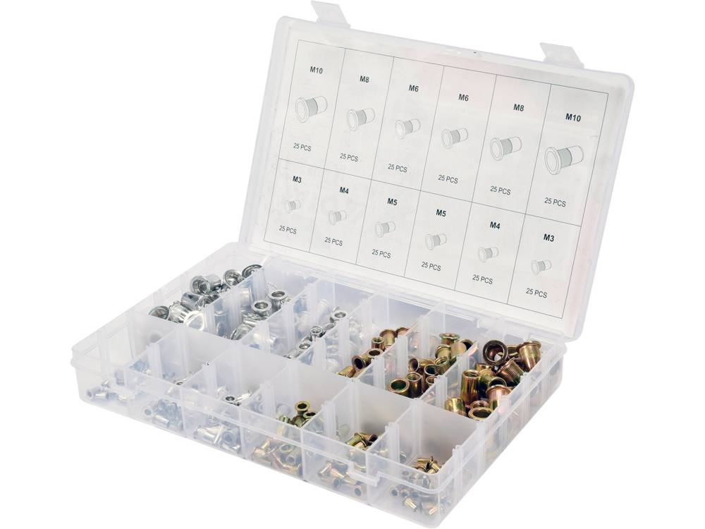 SET PIULI?E NITUIBILE O?EL/ALUMINIU, M3-M10, 300 BUC YT-36480
