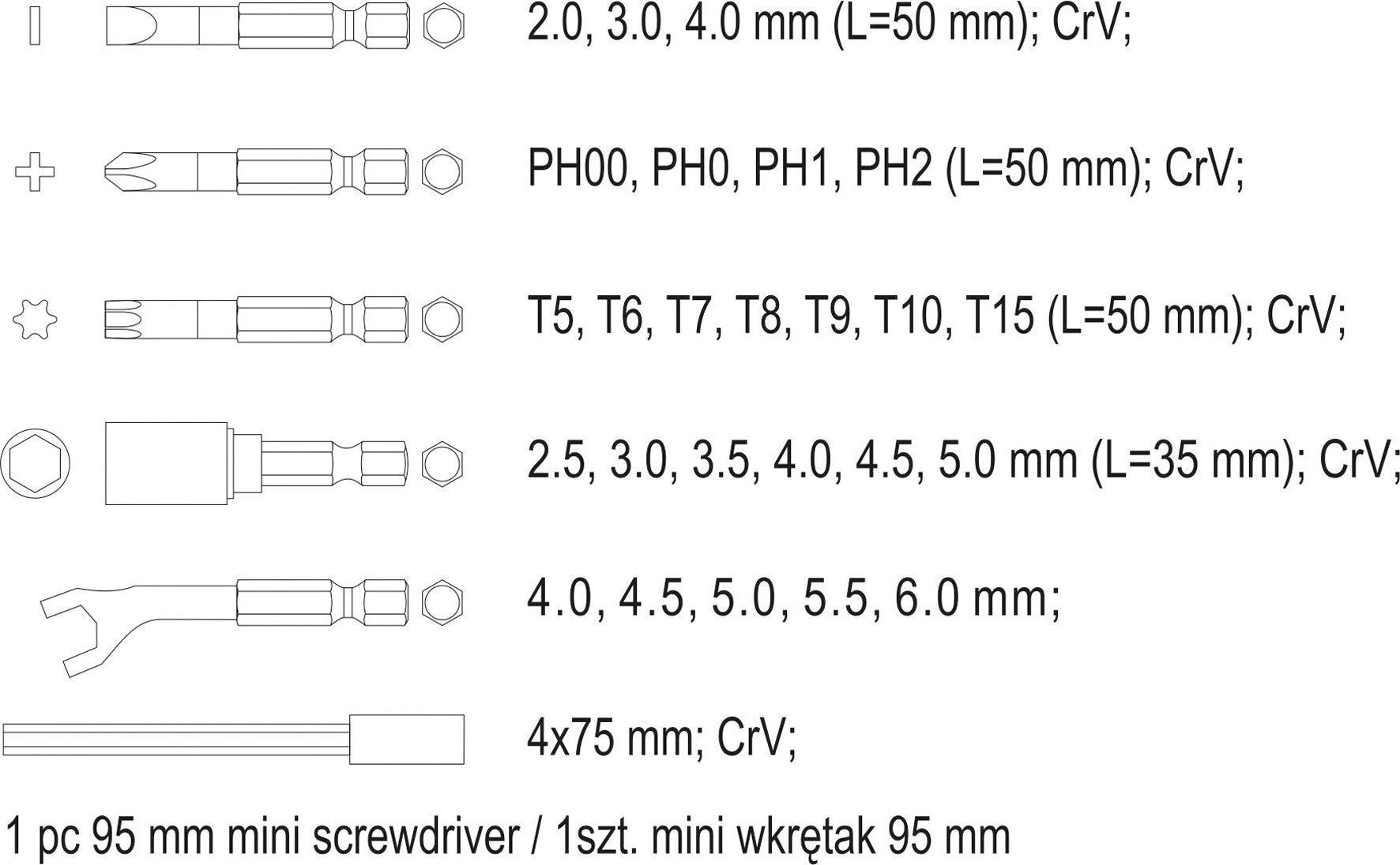 SET ȘURUBELNIȚĂ CU BIȚI, 27 BIȚI 64386 - magazinsculeonline - Vorel