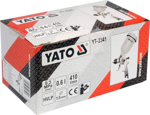 Pistol de vopsit cu rezervor plastic 0.6l YT-2341 - magazinsculeonline - YATO