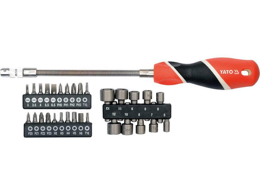 SET ȘURUBELNIȚĂ FLEXIBILĂ + BIȚI, 31 BUC YT-25972 - magazinsculeonline - Yato
