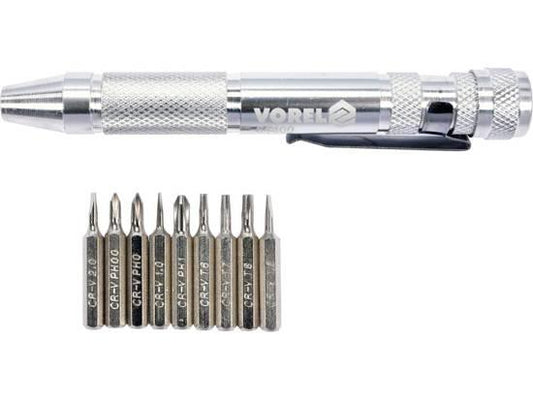SET ȘURUBELNIȚĂ METALICĂ CU BIȚI, 10 PIESE 64400 - magazinsculeonline - Vorel